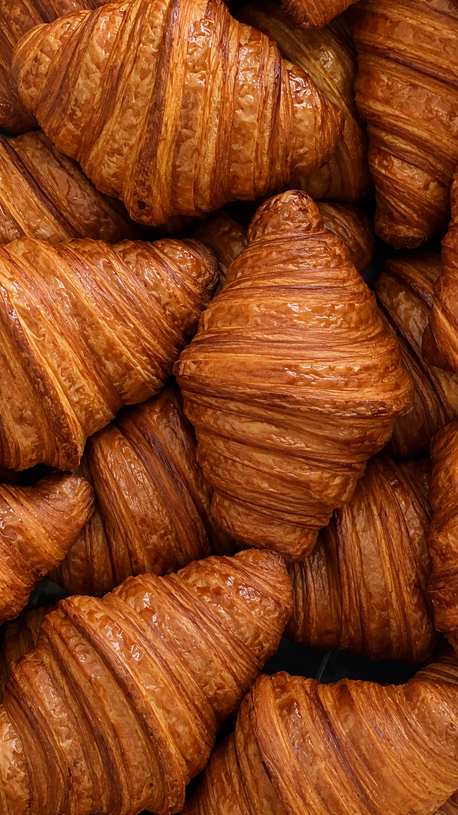 Croissant pastry texture